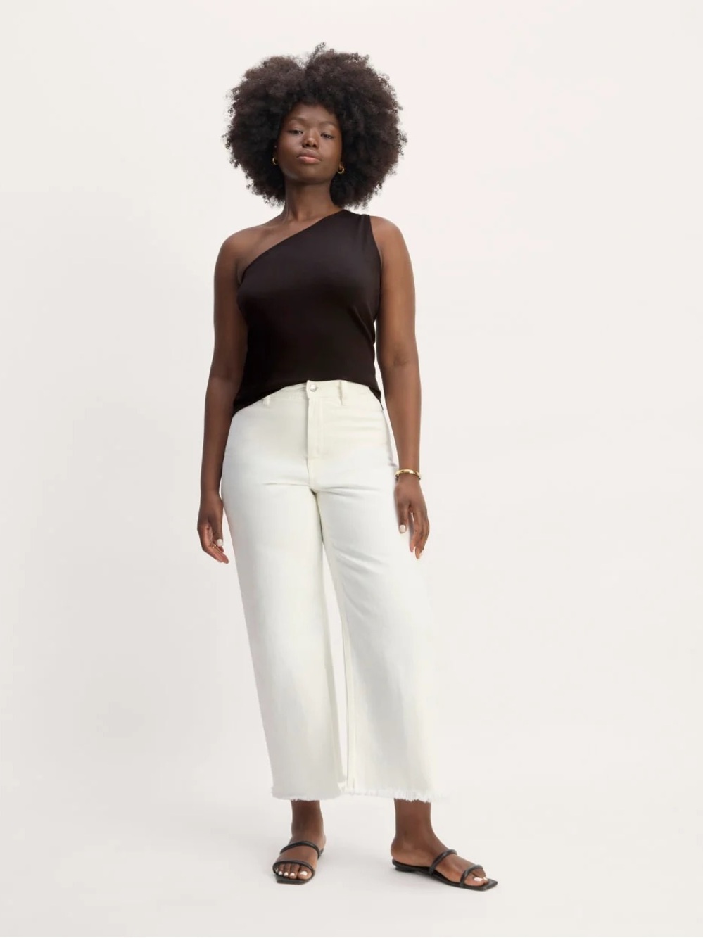 Everlane The Form One-Shoulder Tank in Black Size: S, NWT